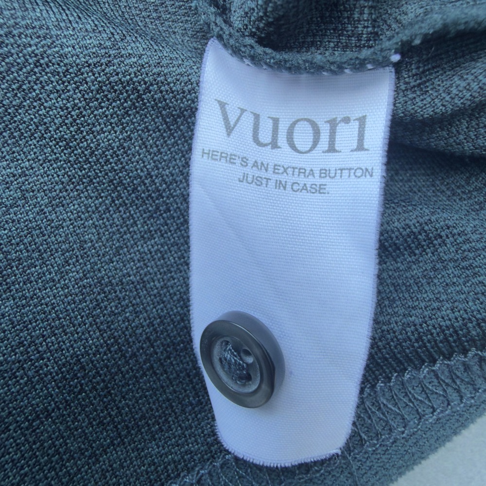 Vuori Mens Short Sleeve Polo Shirt Charcoal Gray Blue Chest Pocket Size M - Picture 4 of 6